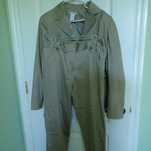 Worthington Stretch 2 pc Clay Khaki Dress Pants and Jacket Size 10 and 14